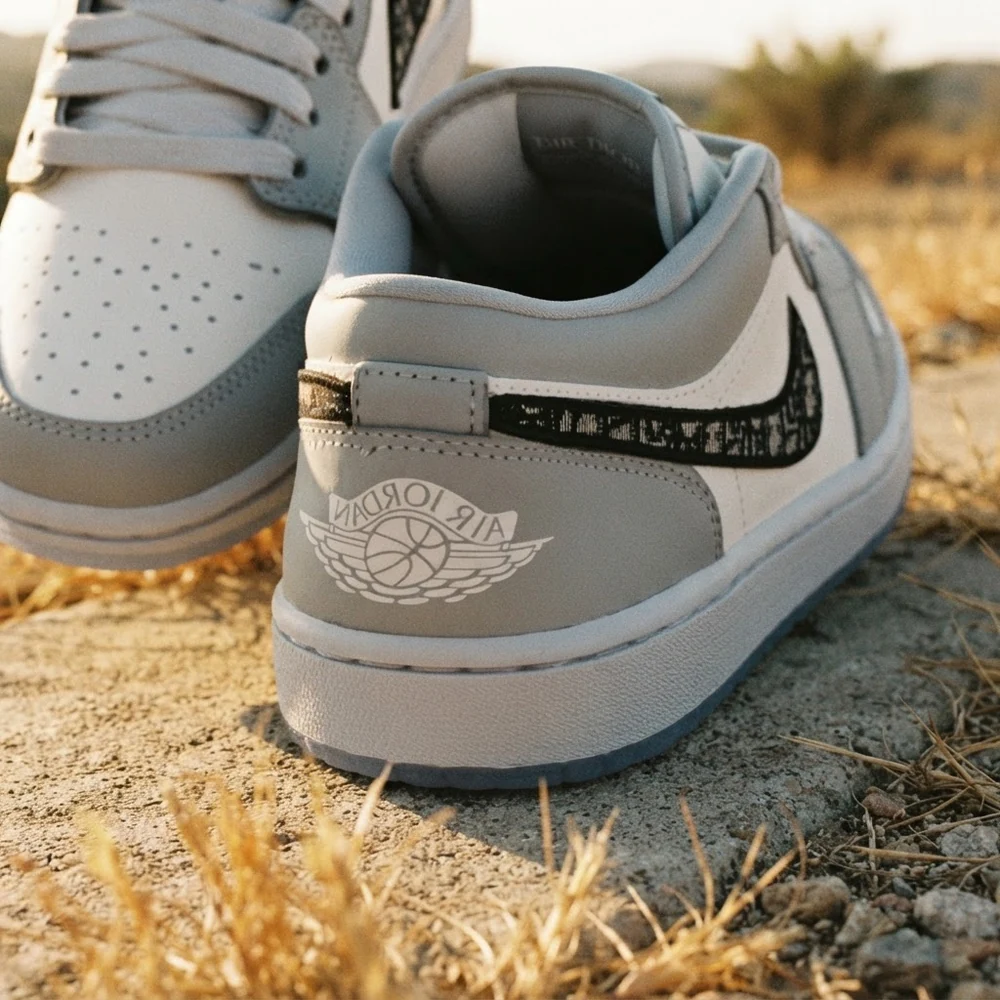 Sneakers, outdoor AI scene